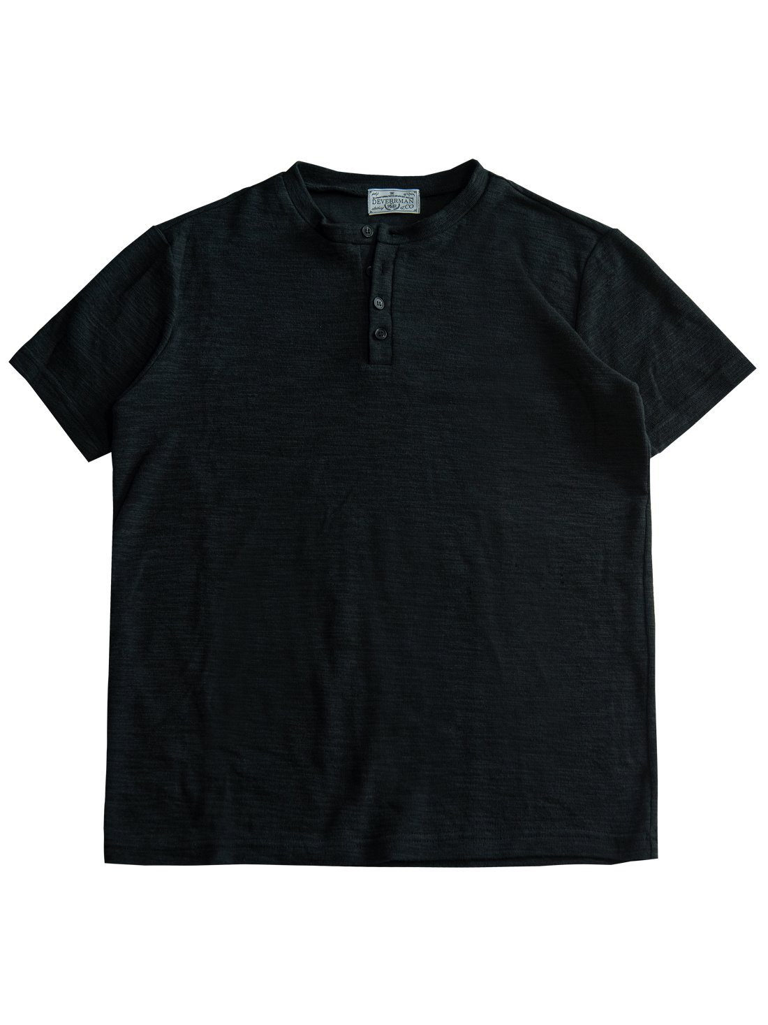 muscle fit slub henly neck T shirt (black)