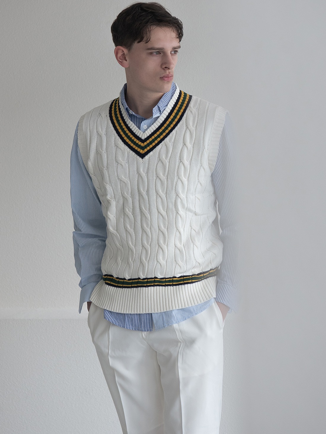 cricket knit vest (ivory)