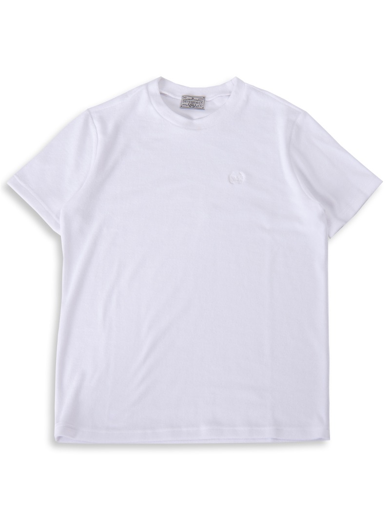 terry cotton emblem T shirt (white)