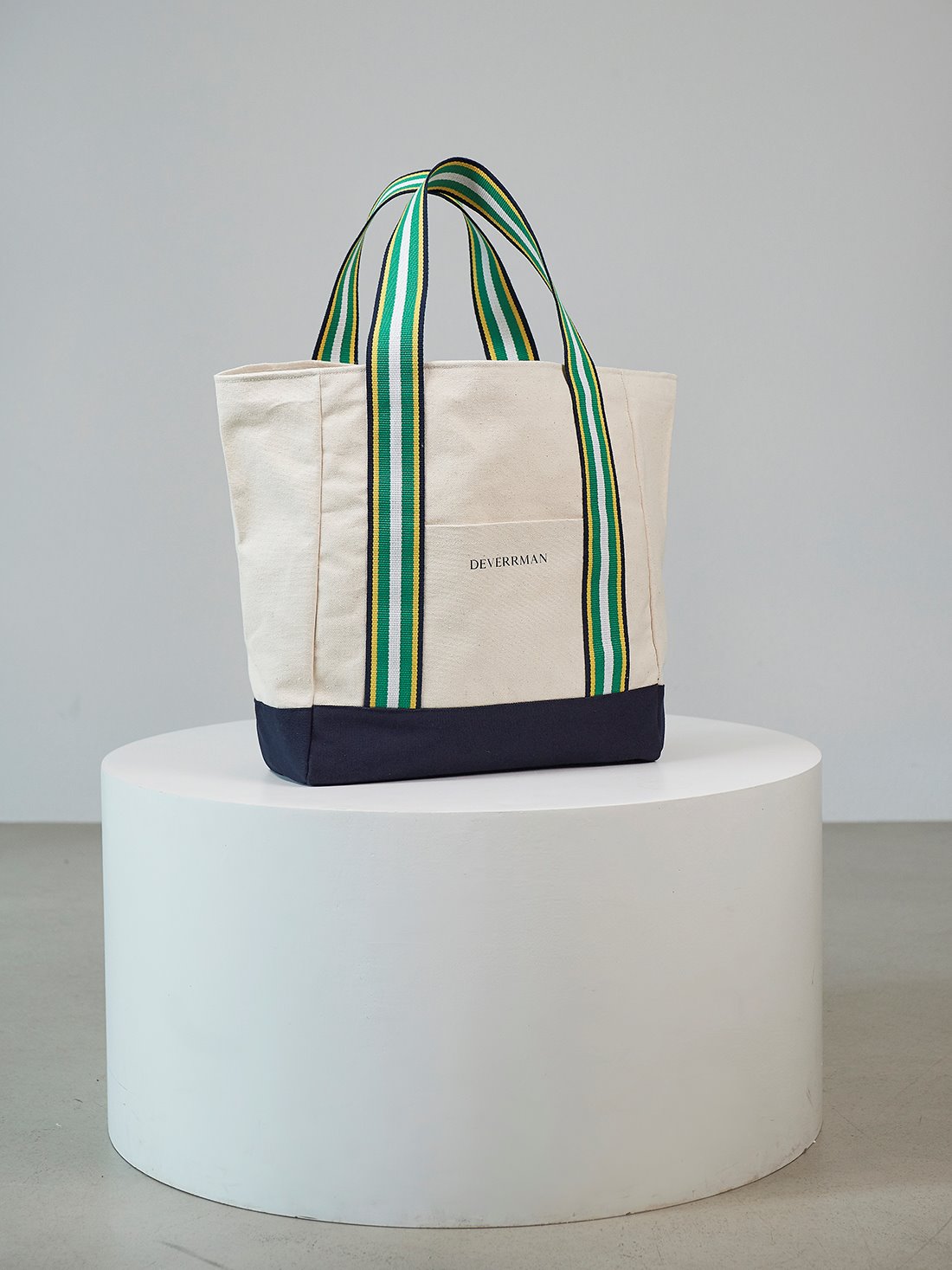 preppy canvas tote bag (ivory)
