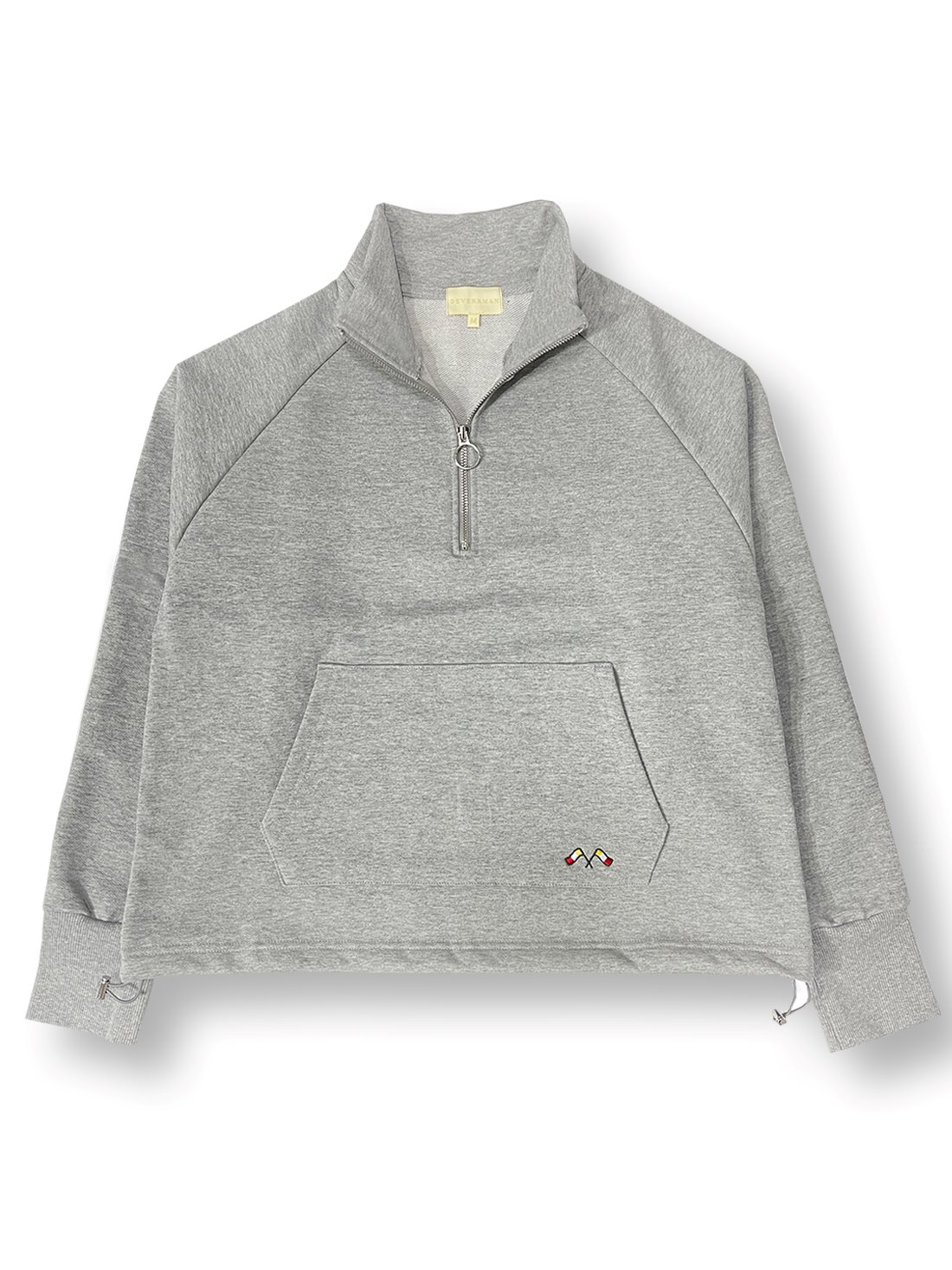 half zip-up sweatshirt (gray)