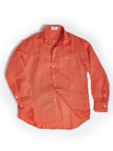 linen beach shirts (coral orange)